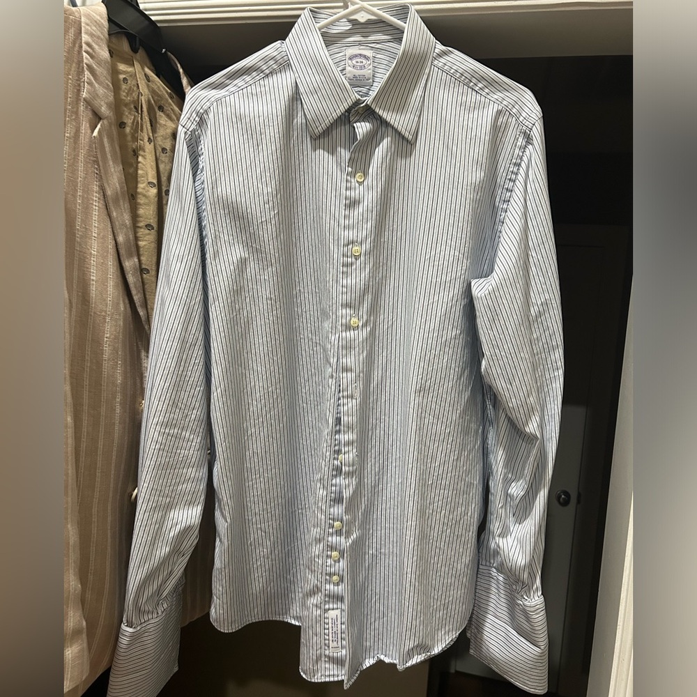 Brooks Brothers Stripped French Cuff Dress Shirt - 16 neck, 36 sleeve length